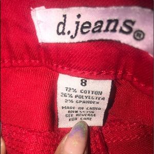 d. jeans Jeans - Red crop jeans d. jeans Jeans - Red crop jeans